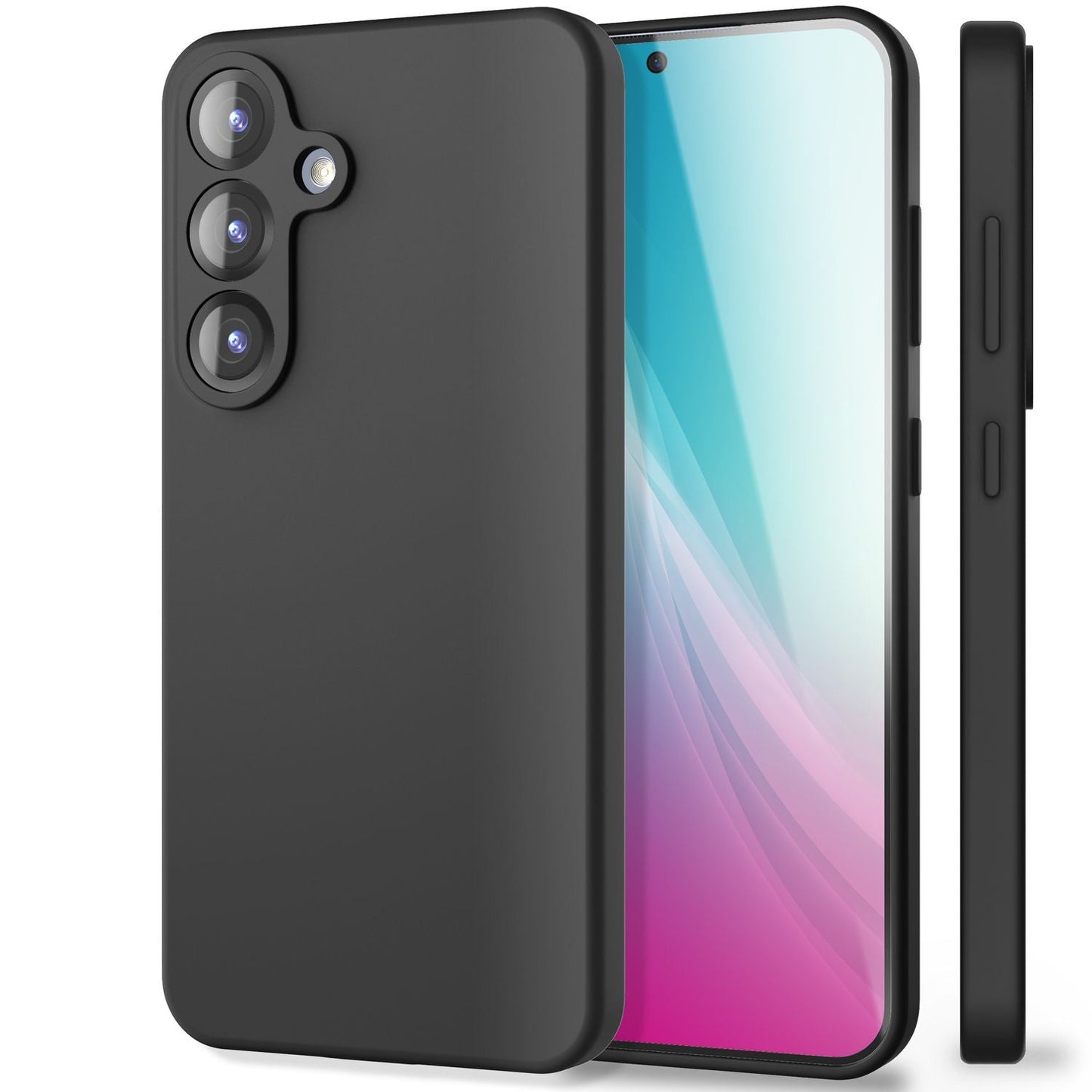 NALIA Phoenix Case for Samsung Galaxy S25, Wipeable Soft Liquid Silicone Protective Case, Microfiber Lining, Non-Slip Phone Case, Silky Silicone Case