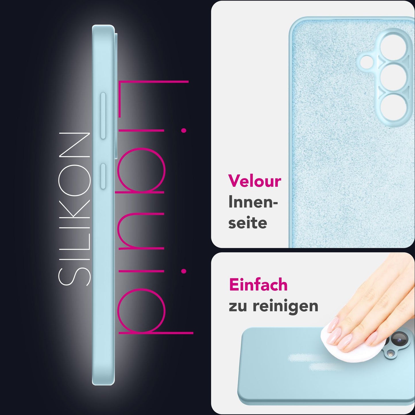 NALIA Phoenix Case for Samsung Galaxy S25, Wipeable Soft Liquid Silicone Protective Case, Microfiber Lining, Non-Slip Phone Case, Silky Silicone Case