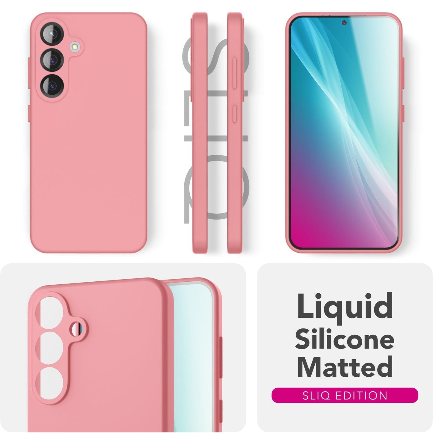 NALIA Phoenix Case for Samsung Galaxy S25, Wipeable Soft Liquid Silicone Protective Case, Microfiber Lining, Non-Slip Phone Case, Silky Silicone Case