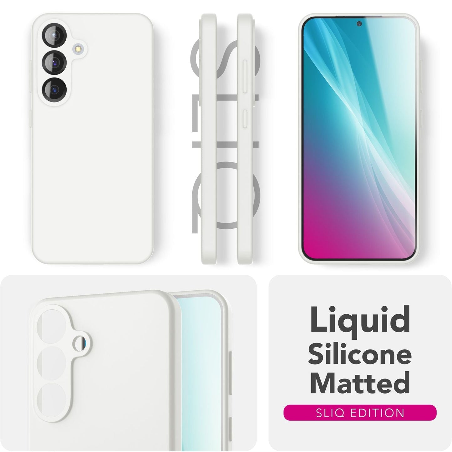 NALIA Phoenix Case for Samsung Galaxy S25, Wipeable Soft Liquid Silicone Protective Case, Microfiber Lining, Non-Slip Phone Case, Silky Silicone Case