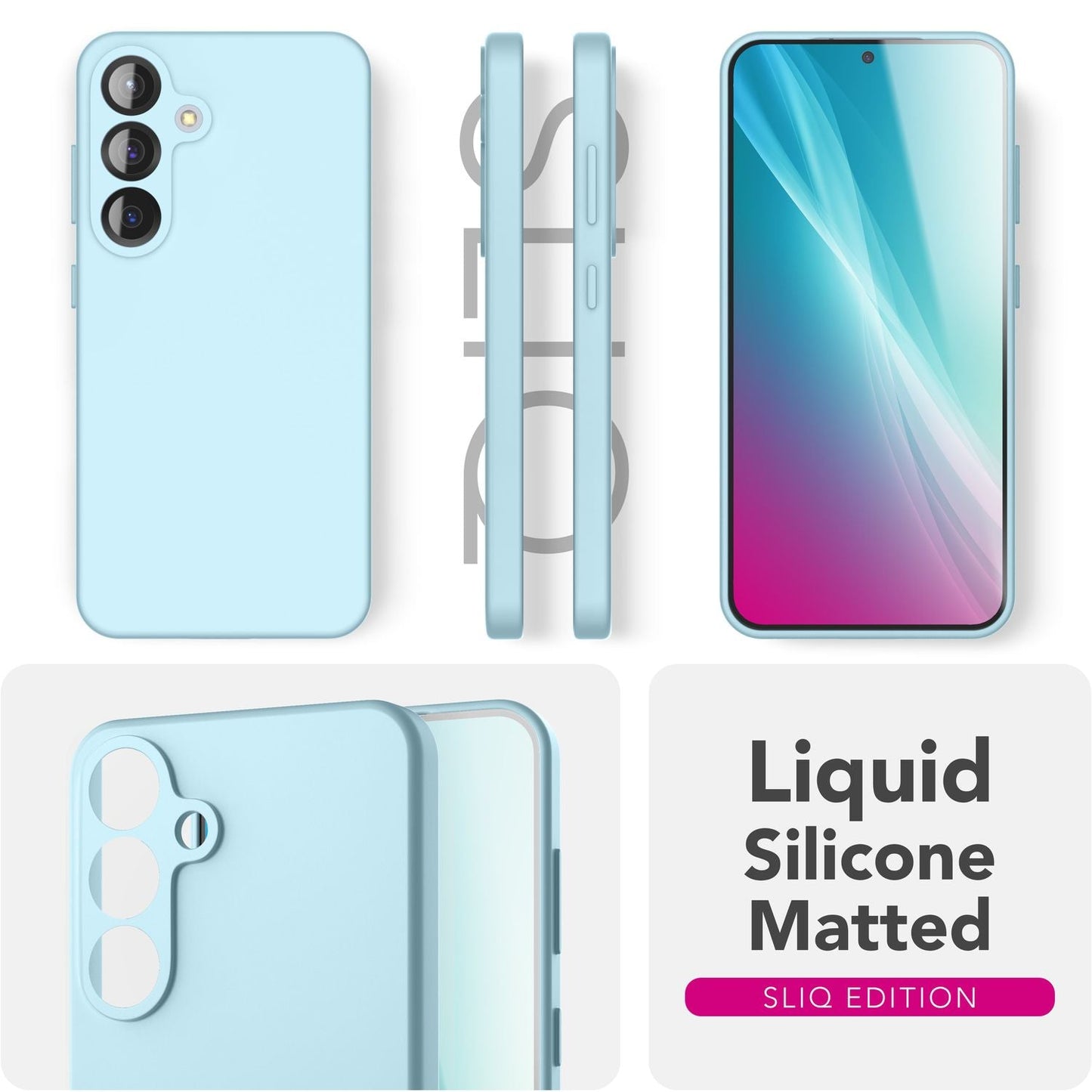 NALIA Phoenix Case for Samsung Galaxy S25, Wipeable Soft Liquid Silicone Protective Case, Microfiber Lining, Non-Slip Phone Case, Silky Silicone Case