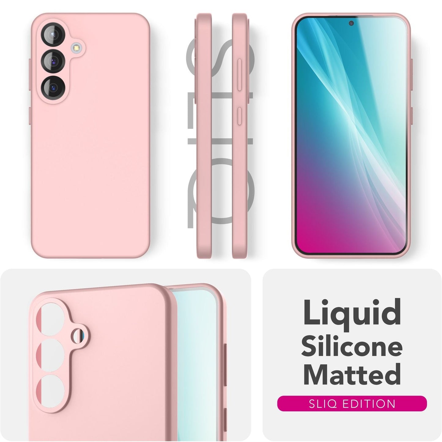 NALIA Phoenix Case for Samsung Galaxy S25, Wipeable Soft Liquid Silicone Protective Case, Microfiber Lining, Non-Slip Phone Case, Silky Silicone Case