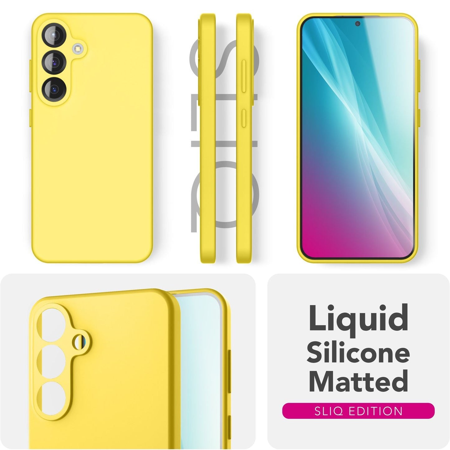 NALIA Phoenix Case for Samsung Galaxy S25, Wipeable Soft Liquid Silicone Protective Case, Microfiber Lining, Non-Slip Phone Case, Silky Silicone Case