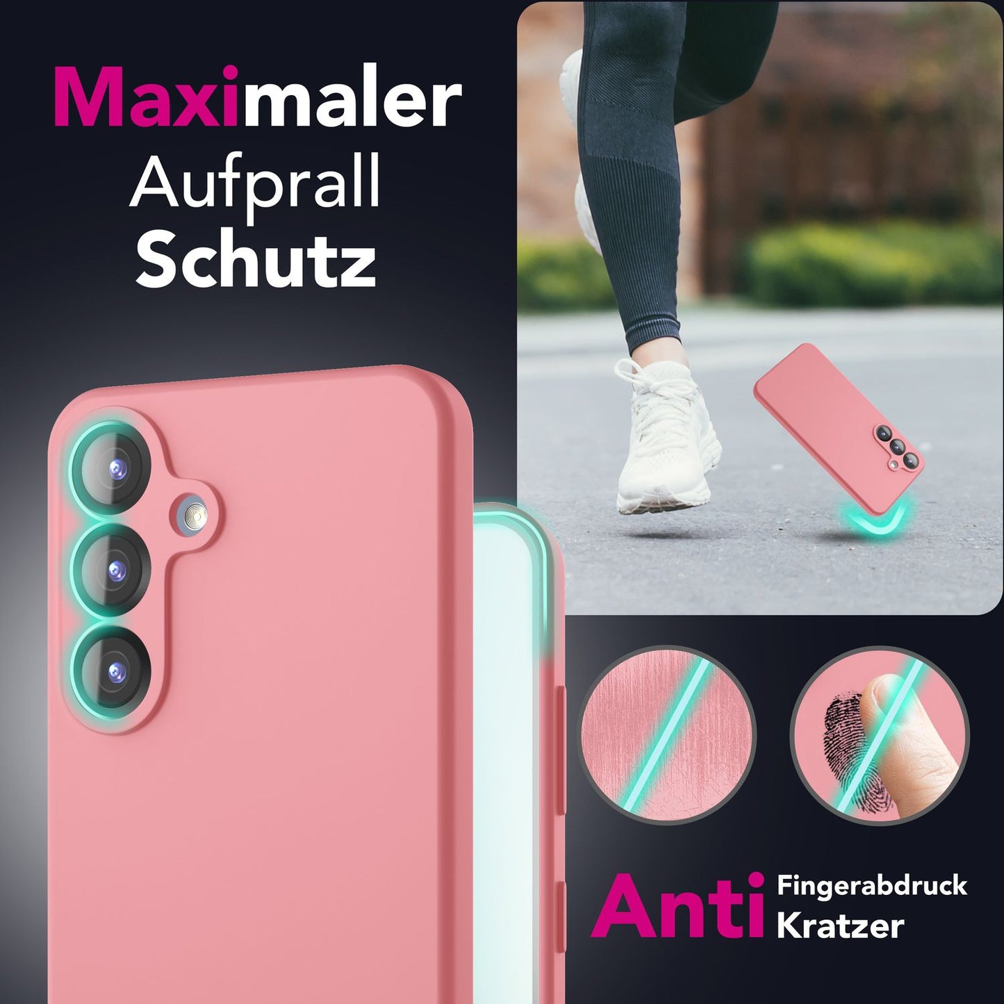 NALIA Phoenix für Samsung Galaxy S25 Plus Hülle, Abwischbare Geschmeidige Flüssigsilikon Handyhülle, Inneres Mikrofaser-Futter, Samtig Weiche Silikon Schutzhülle