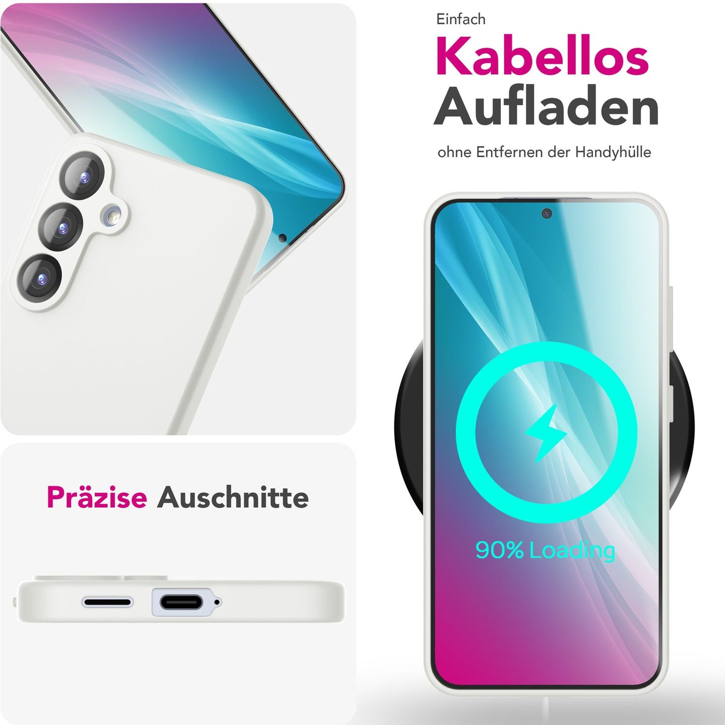 NALIA Phoenix für Samsung Galaxy S25 Plus Hülle, Abwischbare Geschmeidige Flüssigsilikon Handyhülle, Inneres Mikrofaser-Futter, Samtig Weiche Silikon Schutzhülle
