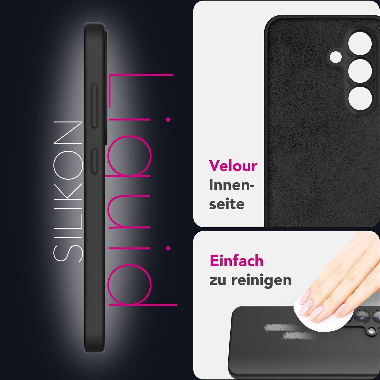 NALIA Phoenix für Samsung Galaxy S25 Plus Hülle, Abwischbare Geschmeidige Flüssigsilikon Handyhülle, Inneres Mikrofaser-Futter, Samtig Weiche Silikon Schutzhülle