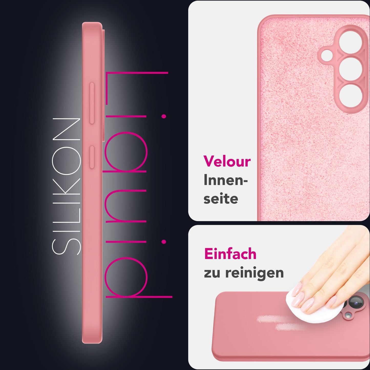 NALIA Phoenix für Samsung Galaxy S25 Plus Hülle, Abwischbare Geschmeidige Flüssigsilikon Handyhülle, Inneres Mikrofaser-Futter, Samtig Weiche Silikon Schutzhülle