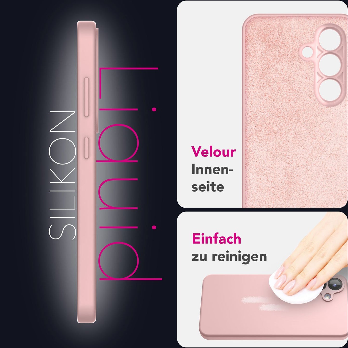 NALIA Phoenix für Samsung Galaxy S25 Plus Hülle, Abwischbare Geschmeidige Flüssigsilikon Handyhülle, Inneres Mikrofaser-Futter, Samtig Weiche Silikon Schutzhülle