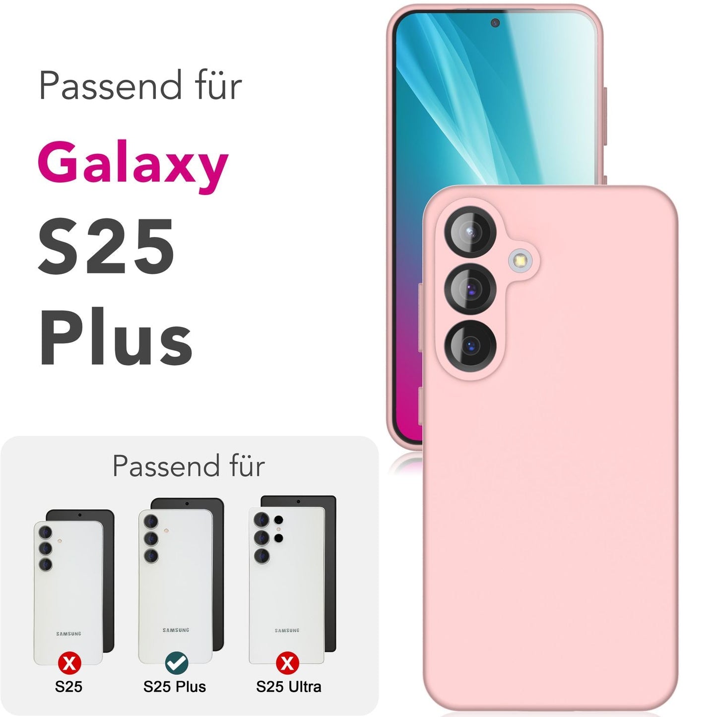 NALIA Phoenix für Samsung Galaxy S25 Plus Hülle, Abwischbare Geschmeidige Flüssigsilikon Handyhülle, Inneres Mikrofaser-Futter, Samtig Weiche Silikon Schutzhülle