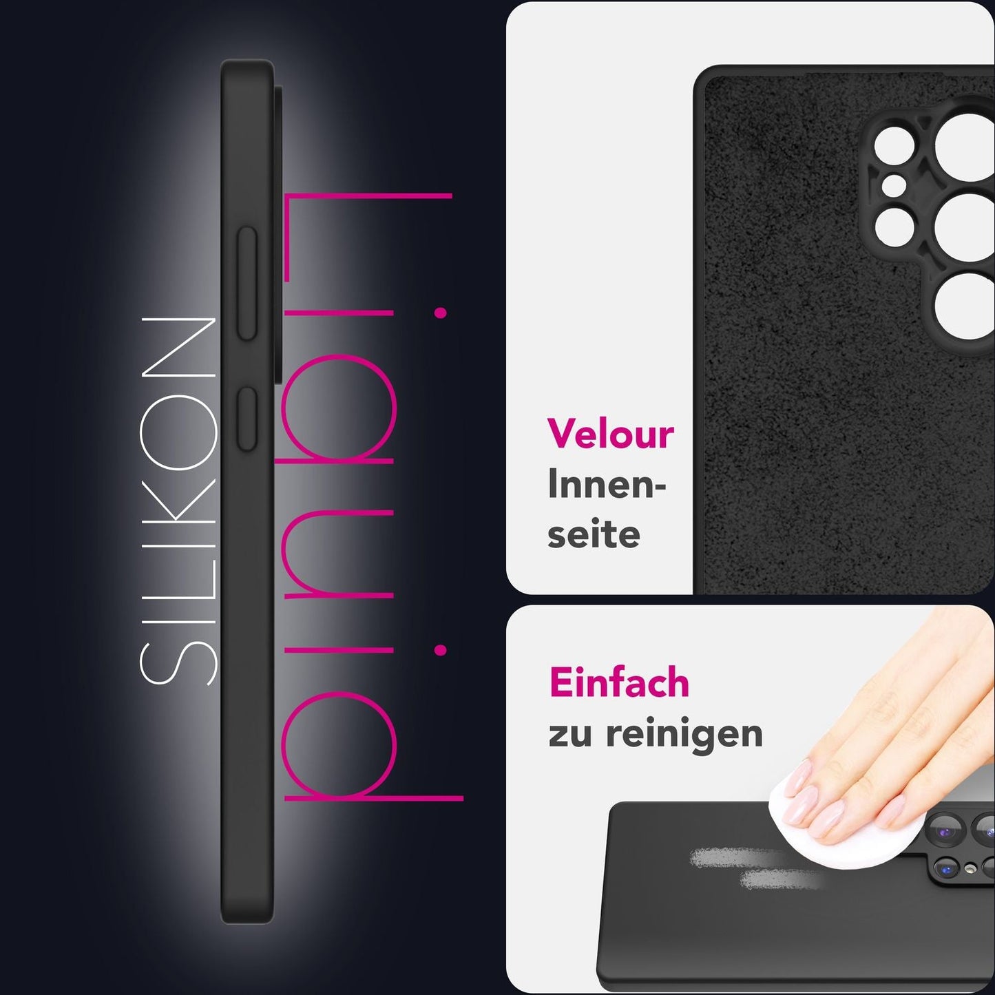 NALIA Phoenix Case for Samsung Galaxy S25 Ultra, Wipeable Velvet-Soft Liquid Silicone Phone Case, Microfiber Lining, Slim Non-Slip Silicone Protective Case