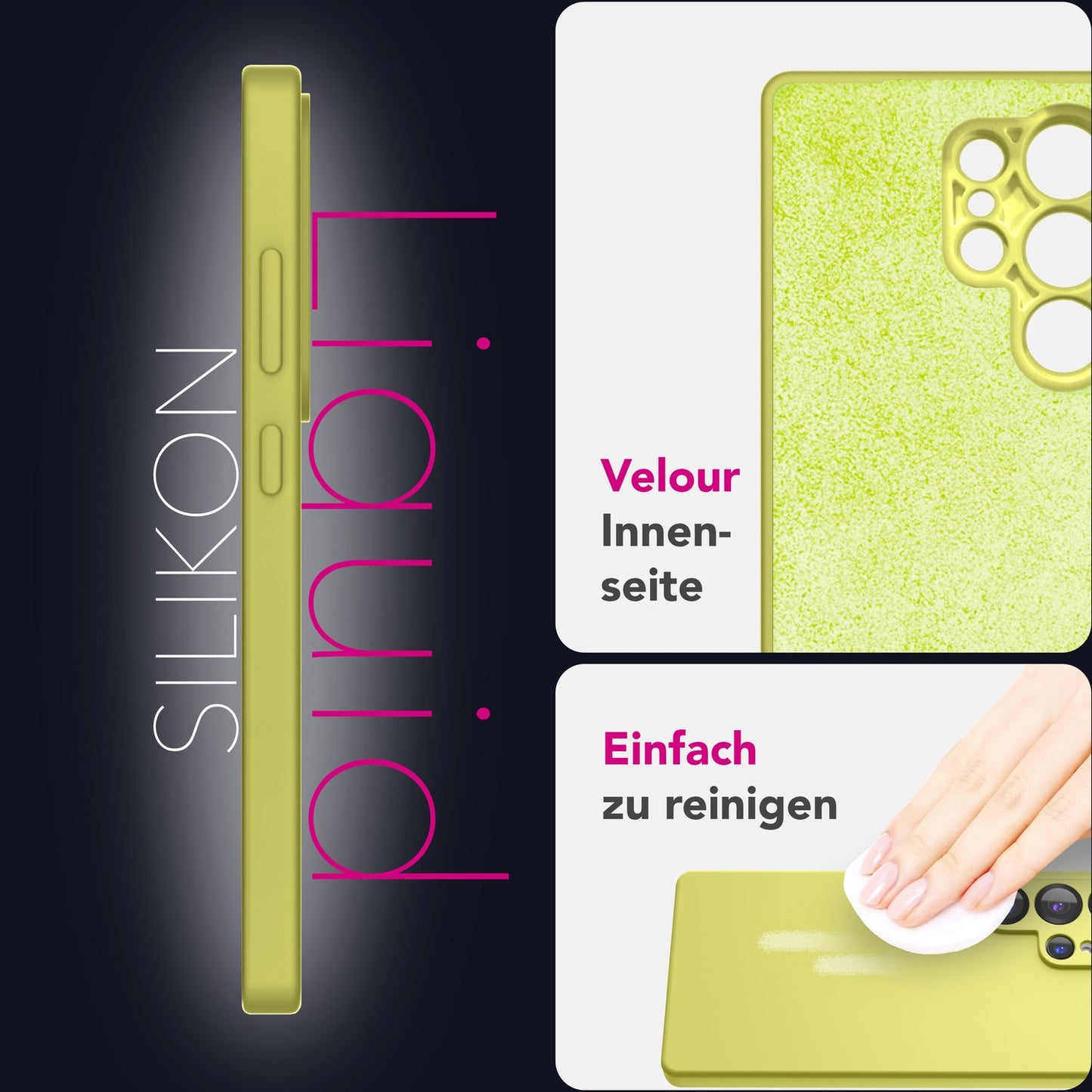 NALIA Phoenix Case for Samsung Galaxy S25 Ultra, Wipeable Velvet-Soft Liquid Silicone Phone Case, Microfiber Lining, Slim Non-Slip Silicone Protective Case