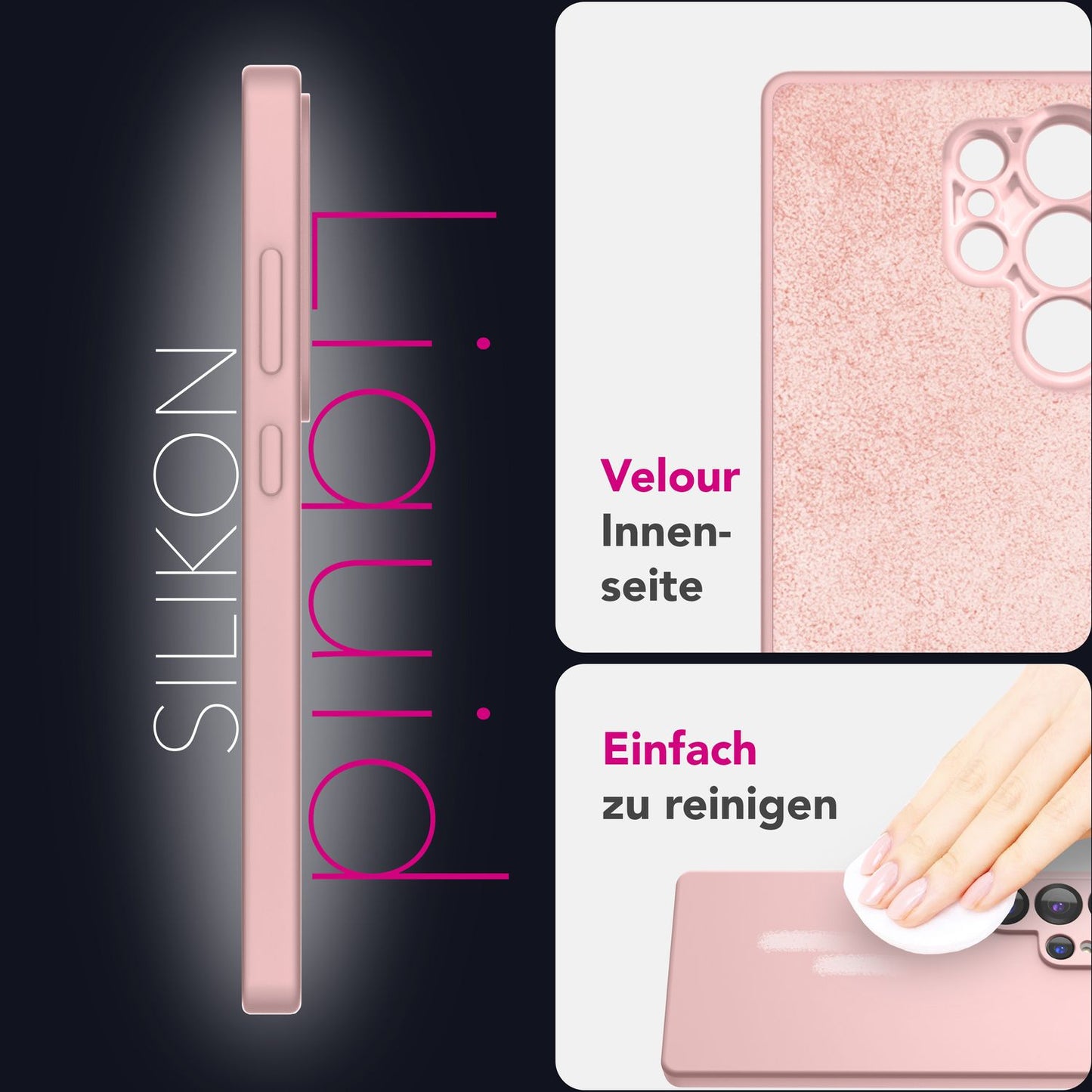 NALIA Phoenix Case for Samsung Galaxy S25 Ultra, Wipeable Velvet-Soft Liquid Silicone Phone Case, Microfiber Lining, Slim Non-Slip Silicone Protective Case