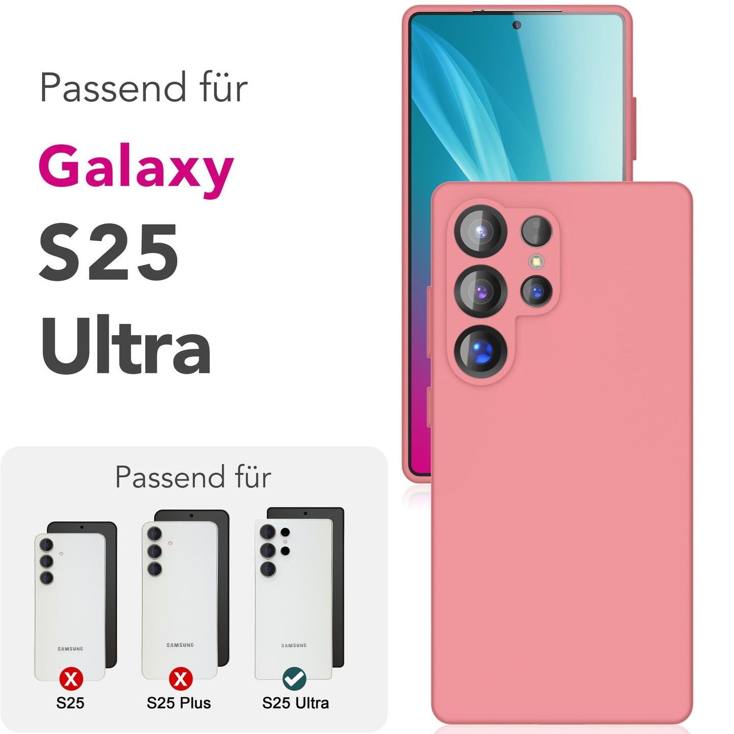 NALIA Phoenix Case for Samsung Galaxy S25 Ultra, Wipeable Velvet-Soft Liquid Silicone Phone Case, Microfiber Lining, Slim Non-Slip Silicone Protective Case