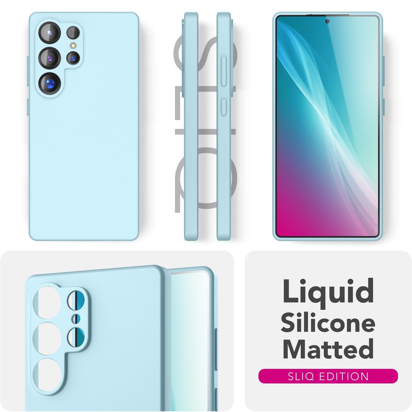 NALIA Phoenix Case for Samsung Galaxy S25 Ultra, Wipeable Velvet-Soft Liquid Silicone Phone Case, Microfiber Lining, Slim Non-Slip Silicone Protective Case