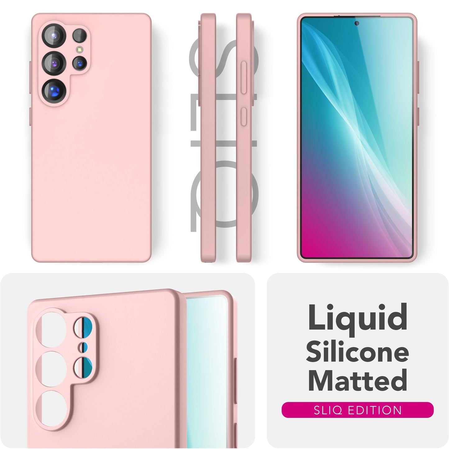 NALIA Phoenix Case for Samsung Galaxy S25 Ultra, Wipeable Velvet-Soft Liquid Silicone Phone Case, Microfiber Lining, Slim Non-Slip Silicone Protective Case