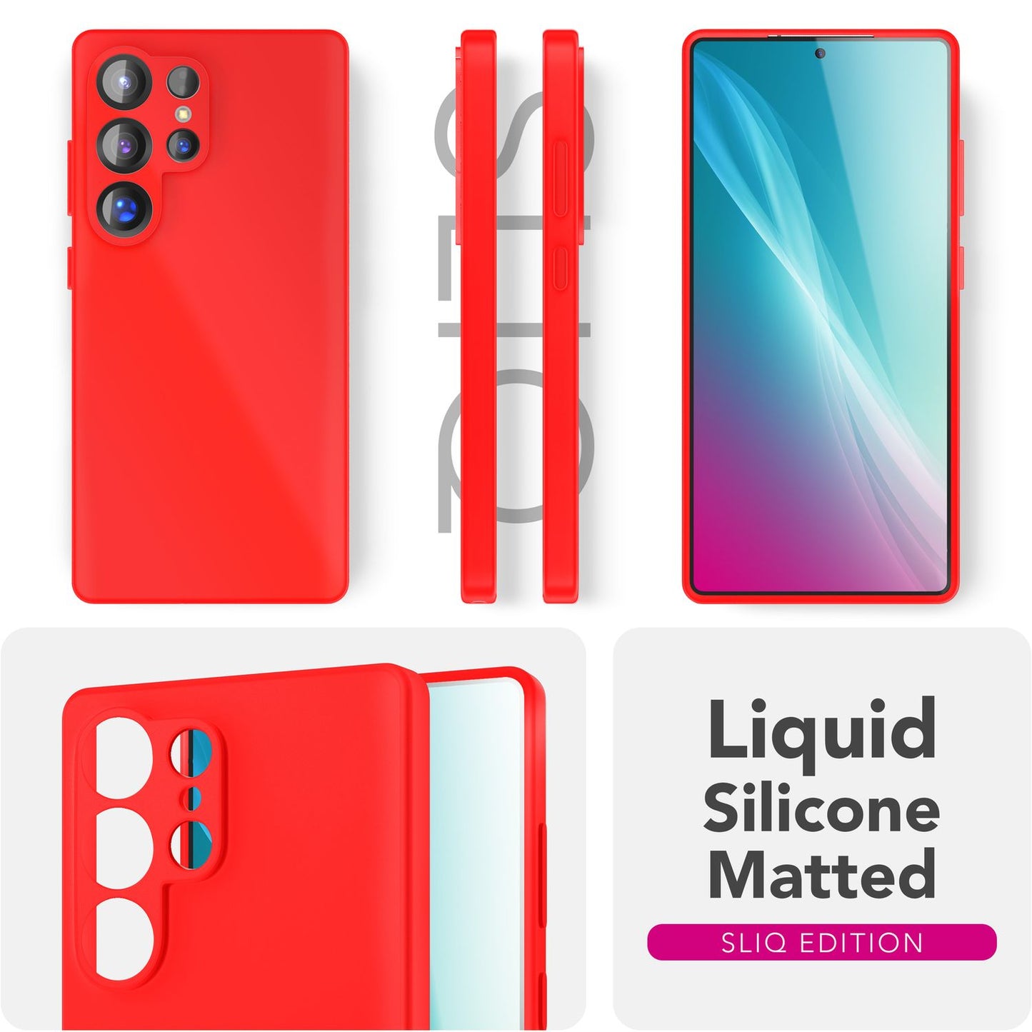 NALIA Phoenix Case for Samsung Galaxy S25 Ultra, Wipeable Velvet-Soft Liquid Silicone Phone Case, Microfiber Lining, Slim Non-Slip Silicone Protective Case