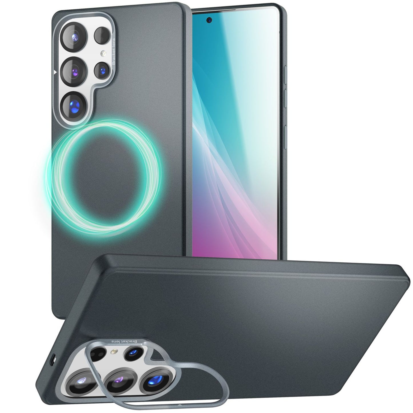 NALIA Overland Case for Samsung Galaxy S25 Ultra with MagSafe, Slim Hard Case with Hidden Magnetic Ring, Foldable Camera Stand, Ultra Thin Matte Phone Case