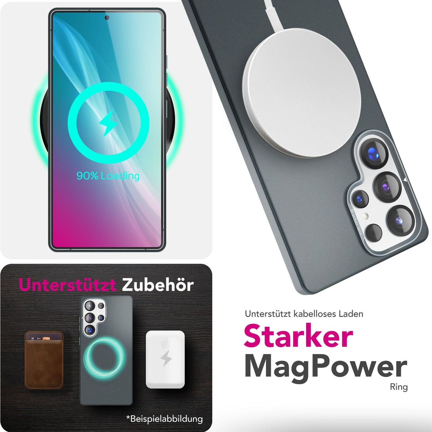 NALIA Overland Case for Samsung Galaxy S25 Ultra with MagSafe, Slim Hard Case with Hidden Magnetic Ring, Foldable Camera Stand, Ultra Thin Matte Phone Case