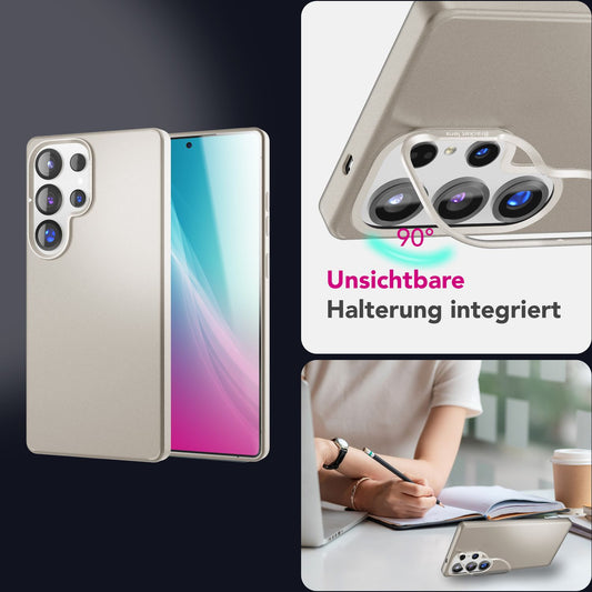 NALIA Overland Case for Samsung Galaxy S25 Ultra with MagSafe, Slim Hard Case with Hidden Magnetic Ring, Foldable Camera Stand, Ultra Thin Matte Phone Case