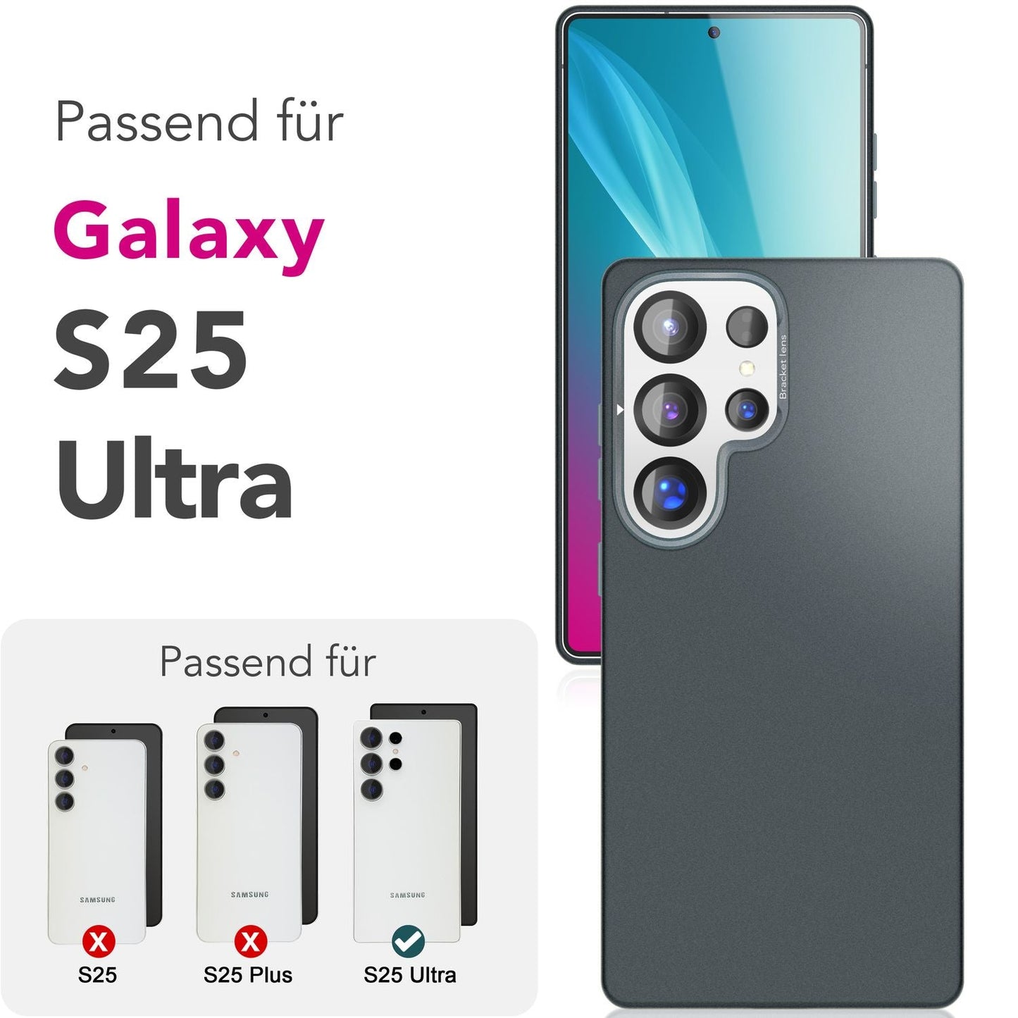 NALIA Overland Case for Samsung Galaxy S25 Ultra with MagSafe, Slim Hard Case with Hidden Magnetic Ring, Foldable Camera Stand, Ultra Thin Matte Phone Case