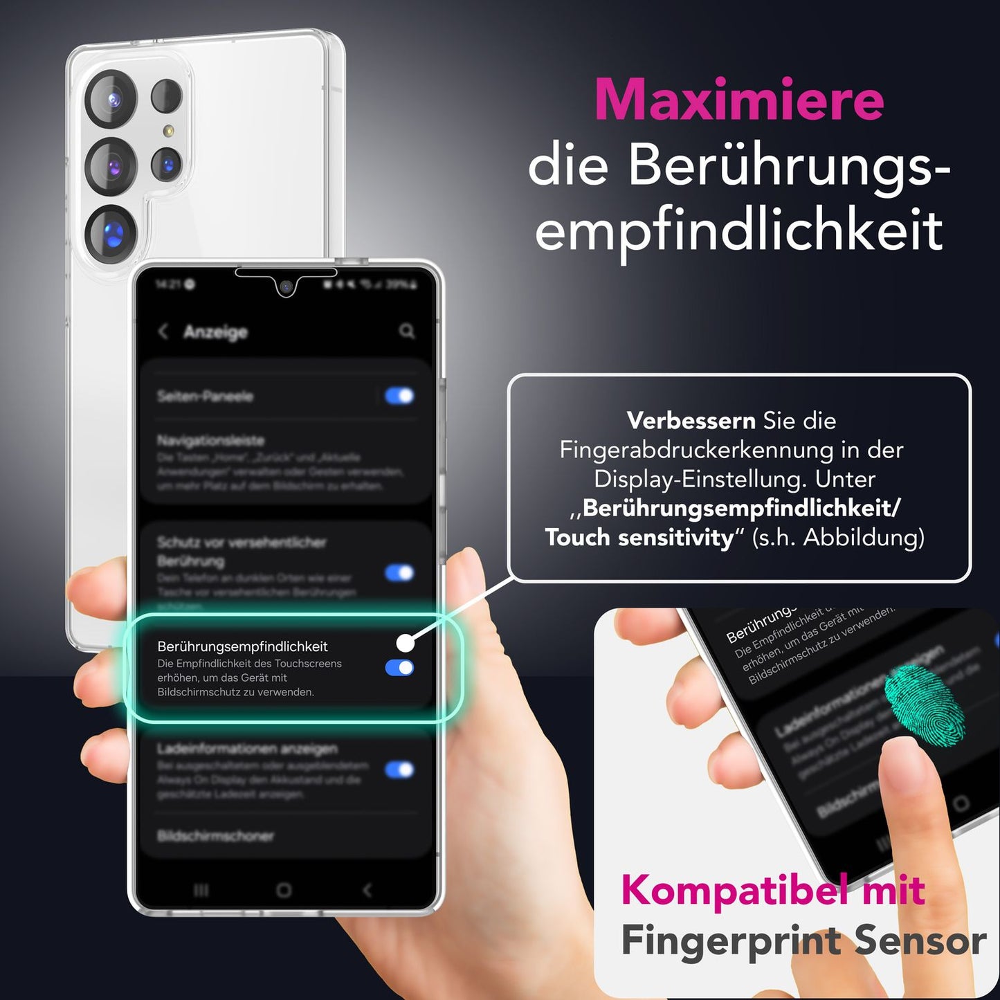 NALIA 360Guard Case for Samsung Galaxy S25 Ultra, Clear, Sturdy 360° Phone Case with Screen Protector, Anti-Yellowing Effect, Transparent Two-Piece Protective Case, Full Protection Cover