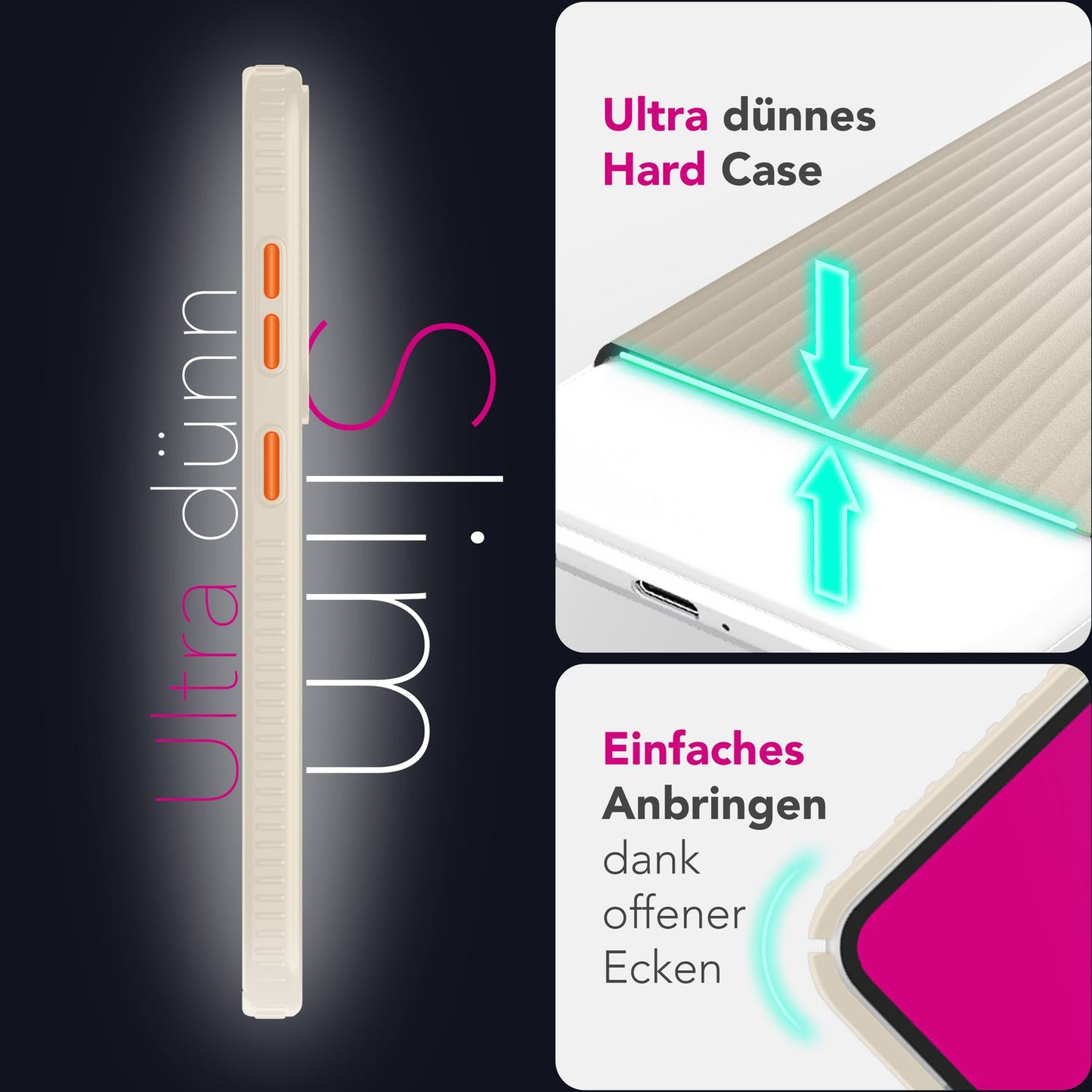 NALIA Nova hulstur fyrir Samsung Galaxy S25, úrþunnt hart hlífðarhulstur með bylgjuáferð í málmútliti, símahulstur sem er rennandi og fingrafaravörn.