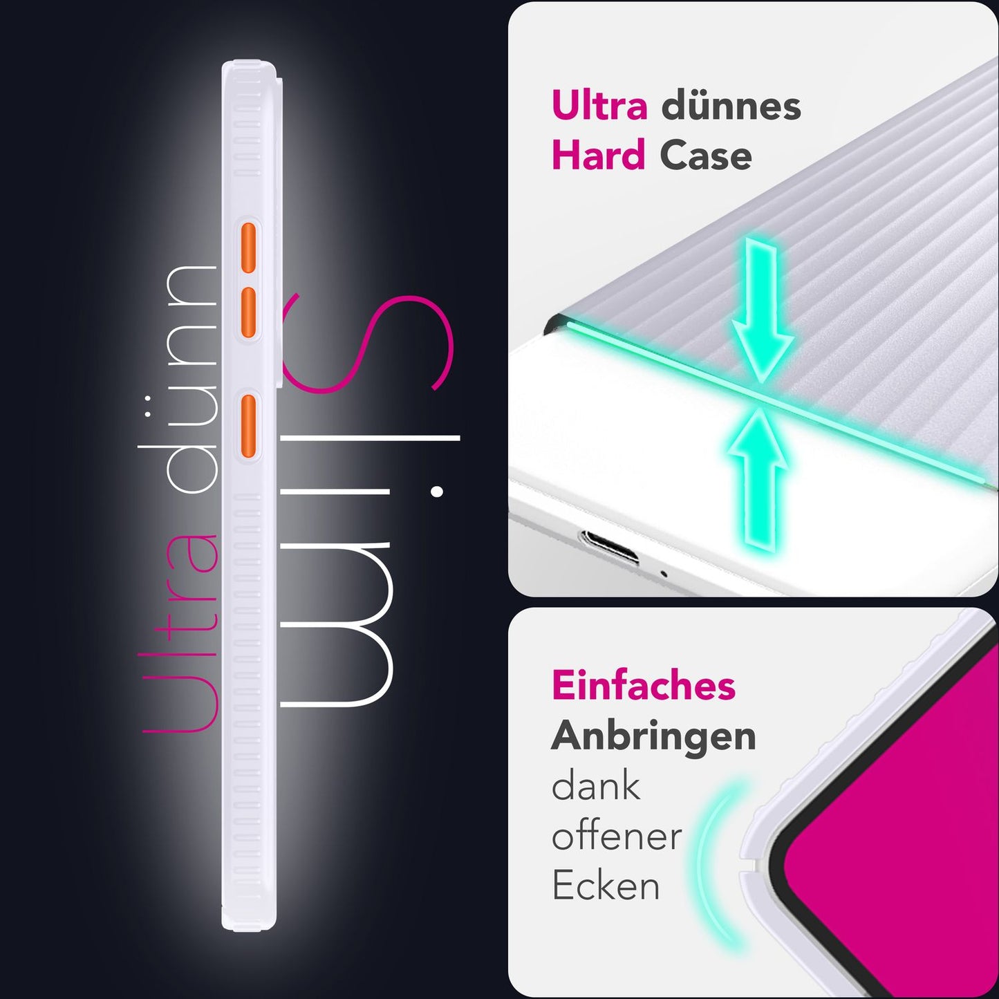 NALIA Nova hulstur fyrir Samsung Galaxy S25, úrþunnt hart hlífðarhulstur með bylgjuáferð í málmútliti, símahulstur sem er rennandi og fingrafaravörn.