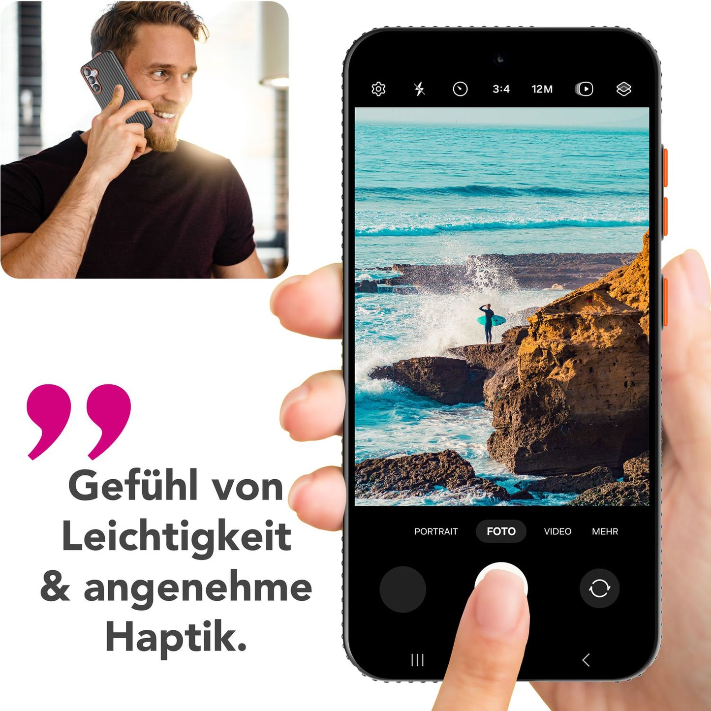 NALIA Nova hulstur fyrir Samsung Galaxy S25, úrþunnt hart hlífðarhulstur með bylgjuáferð í málmútliti, símahulstur sem er rennandi og fingrafaravörn.
