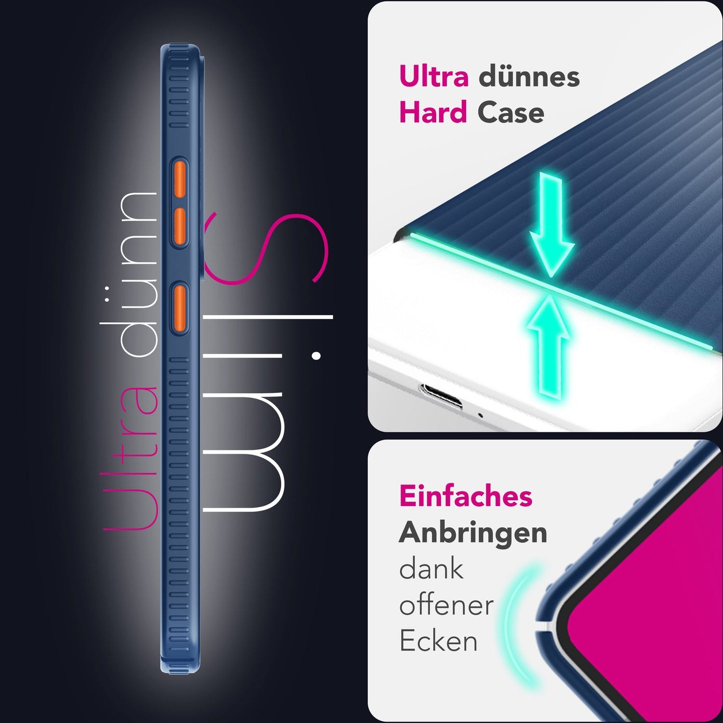 NALIA Nova hulstur fyrir Samsung Galaxy S25 Ultra, mjótt hart hulstur með málmútliti, með bylgjulaga rifum, hálkuvörn gegn fingraförum