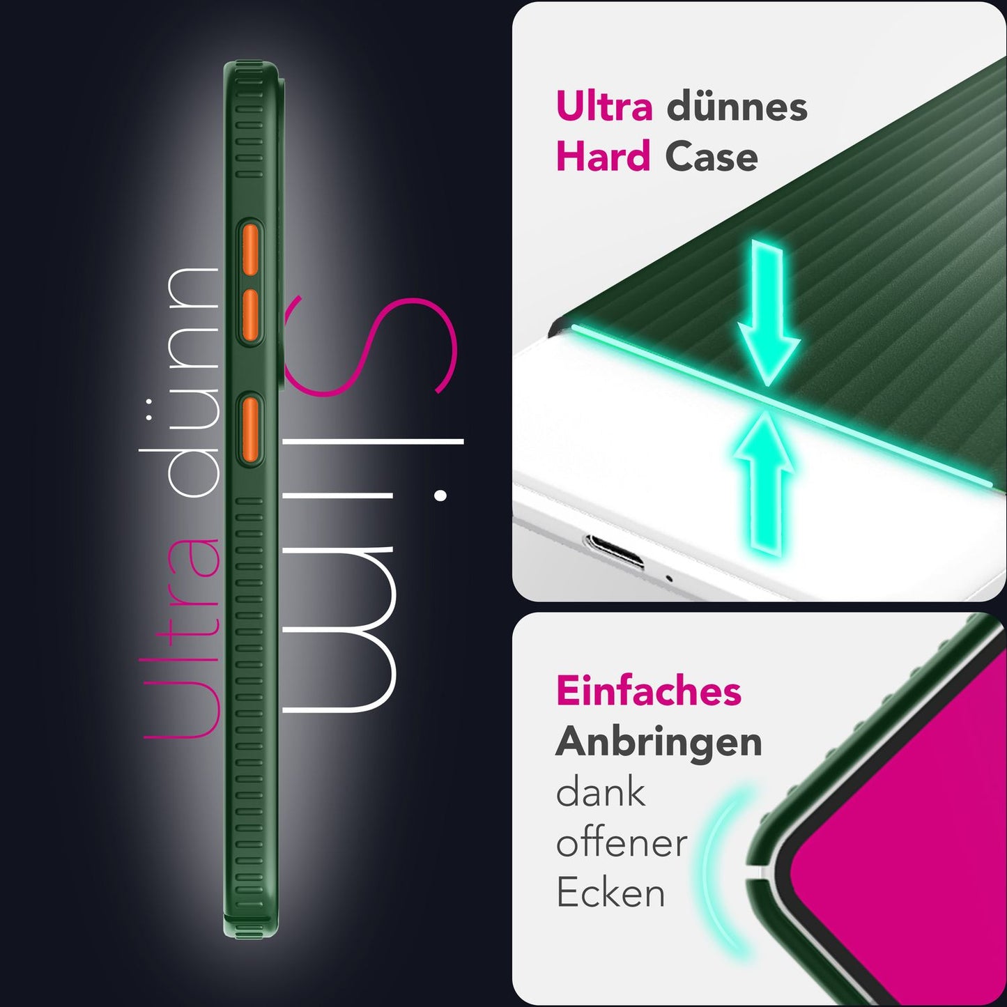 NALIA Nova hulstur fyrir Samsung Galaxy S25 Ultra, mjótt hart hulstur með málmútliti, með bylgjulaga rifum, hálkuvörn gegn fingraförum
