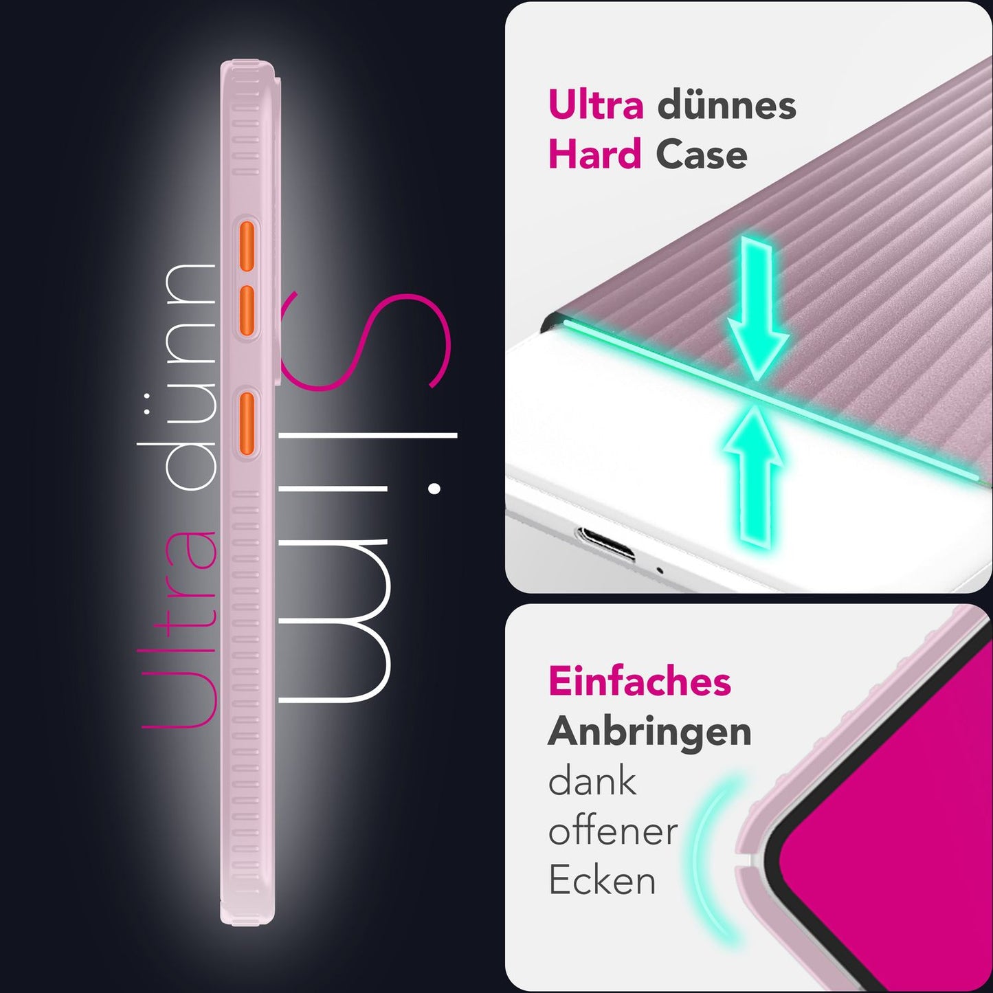 NALIA Nova hulstur fyrir Samsung Galaxy S25 Ultra, mjótt hart hulstur með málmútliti, með bylgjulaga rifum, hálkuvörn gegn fingraförum
