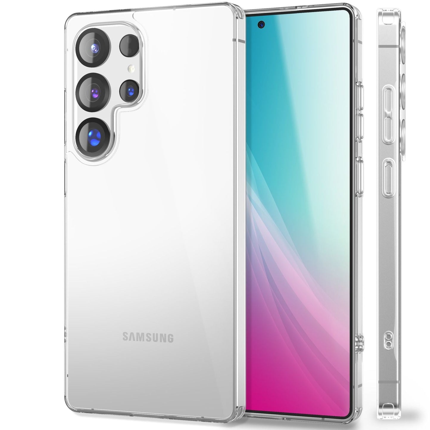 NALIA Blyss Case for Samsung Galaxy S25 Ultra, Highly Transparent Scratch-Resistant Phone Case, Hard Robust Back and Anti-Shock Silicone Frame, Clear Protective Case, Anti-Yellowing Effect