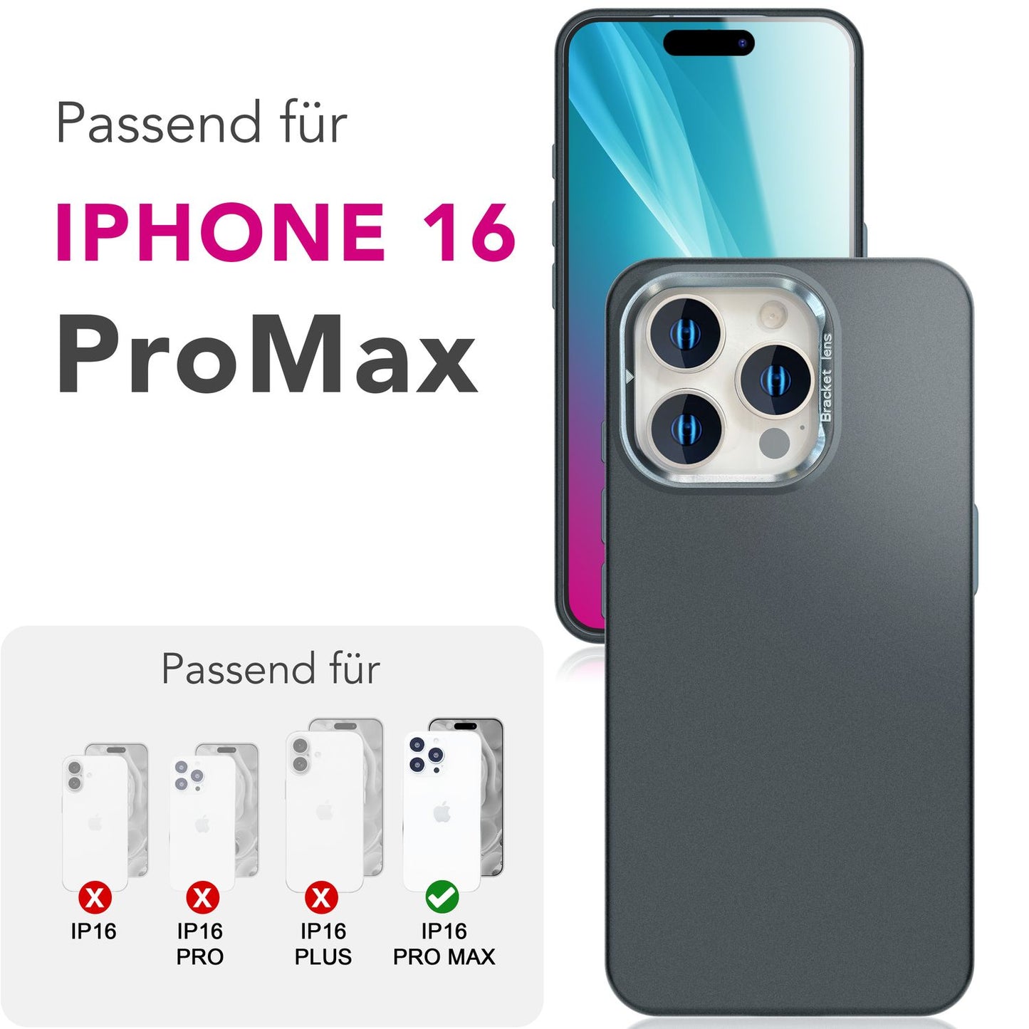 NALIA Overland Case for iPhone 16 Pro Max [for MagSafe], Ultra-Slim Hard Case, Hidden Magnetic Ring, Camera Kickstand, Lightweight &amp; Thin, Matte Finish Design