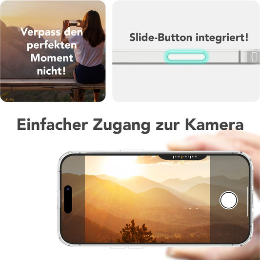 NALIA Strive für iPhone 16 Pro Hülle [für MagSafe], Action Button Touch-Abdeckung, Integrierter Magnetring, Kristallklare Harte Rückseite & TPU-Rahmen, Stoßfest & Kratzsicher