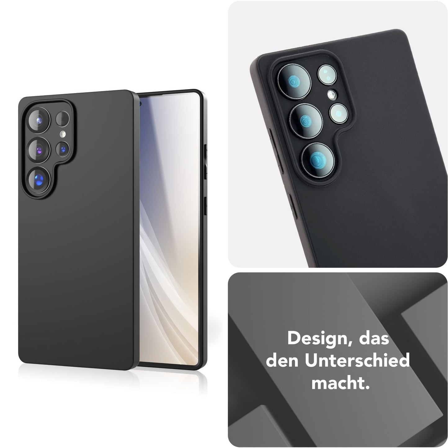 NALIA Strider Case for Samsung Galaxy S25 Ultra, Black Silicone Case, Slim Matte Phone Case with Raised Camera and Button Protection, Flexible Grippy Protective Case