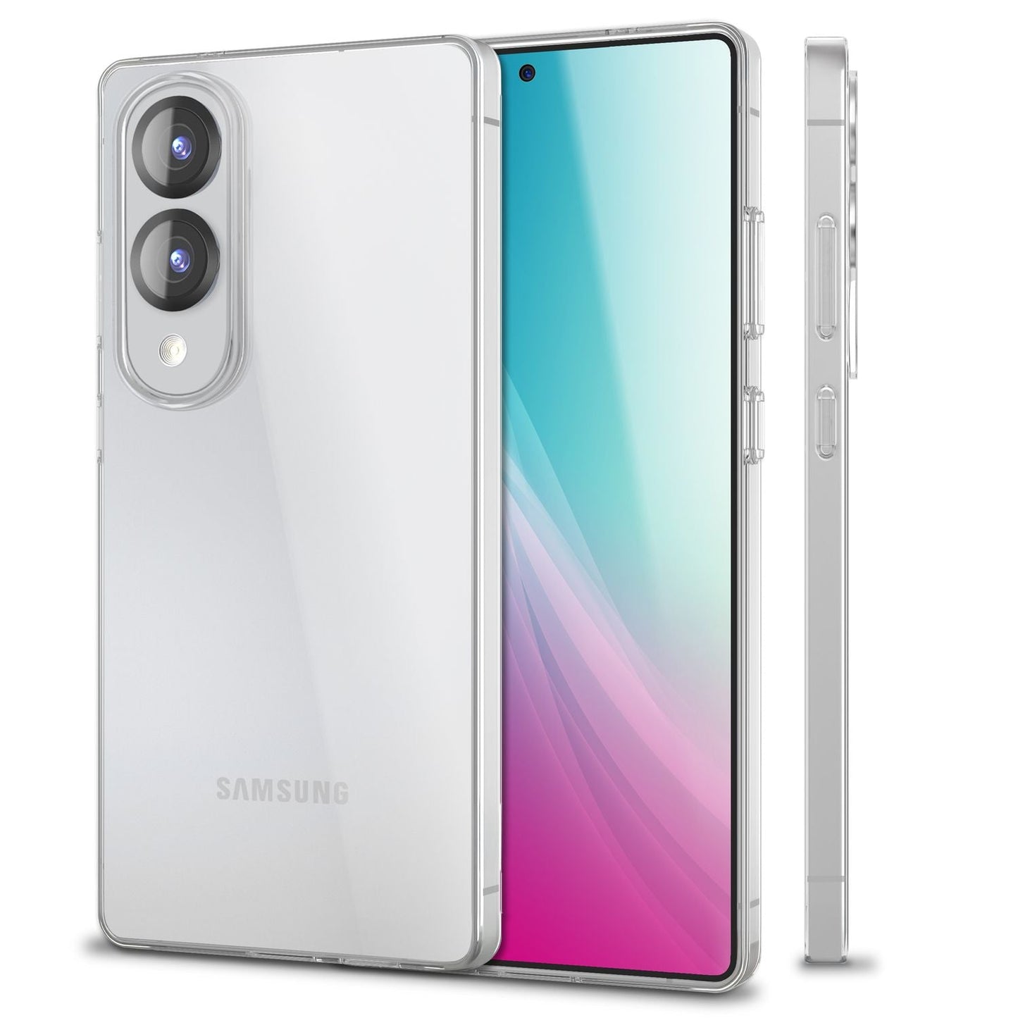 NALIA AirFlex Case for Samsung Galaxy S25 Edge – Crystal Clear Silicone Case, Durable, Anti-Yellowing Effect, Clear Transparent TPU Protective Case, Robust &amp; Flexible, Transparent