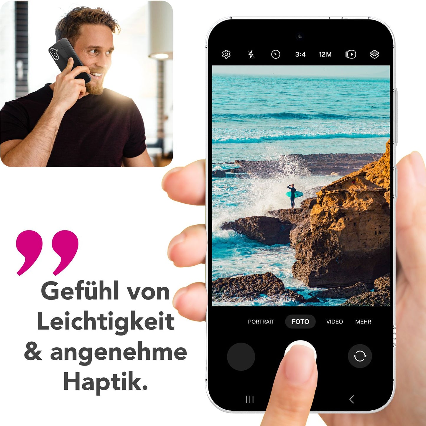 NALIA AirFlex hulstur fyrir Samsung Galaxy A26 – Sveigjanlegt TPU hulstur með gegnsæju útliti, gegnsætt og þunnt, fullkomlega passað sílikon hlífðarhulstur, þunnt og næði, endingargott símahulstur.