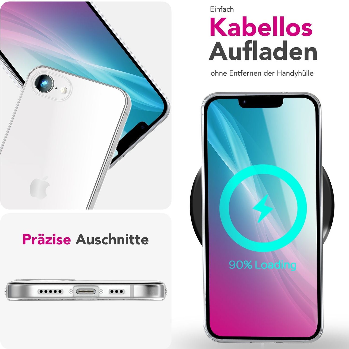 NALIA AirFlex Hülle für iPhone 16e, Transparentes TPU Silikon Case, Flexibel & Strapazierfähig, Glasklare Optik, Robust & Pflegeleicht, Durchsichtige Alltags Schutzhülle
