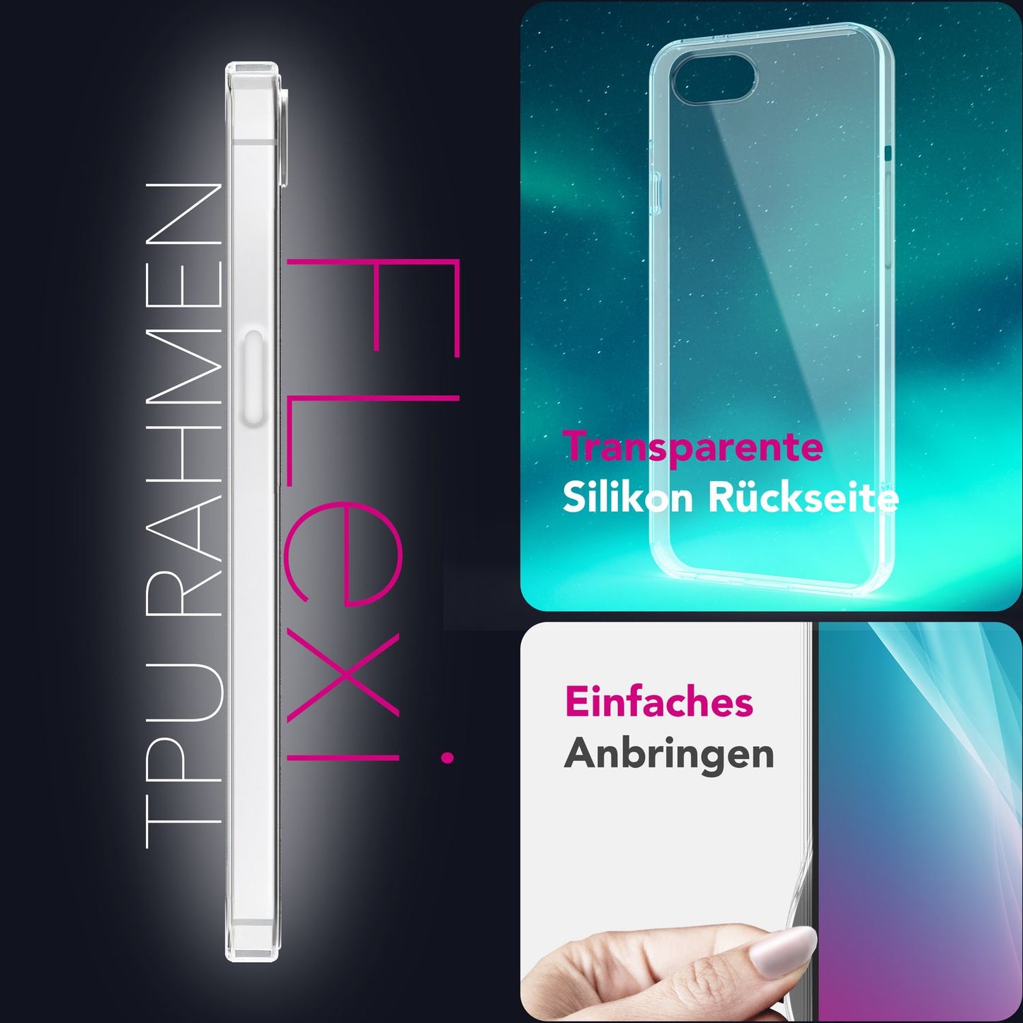 NALIA AirFlex Hülle für iPhone 16e, Transparentes TPU Silikon Case, Flexibel & Strapazierfähig, Glasklare Optik, Robust & Pflegeleicht, Durchsichtige Alltags Schutzhülle