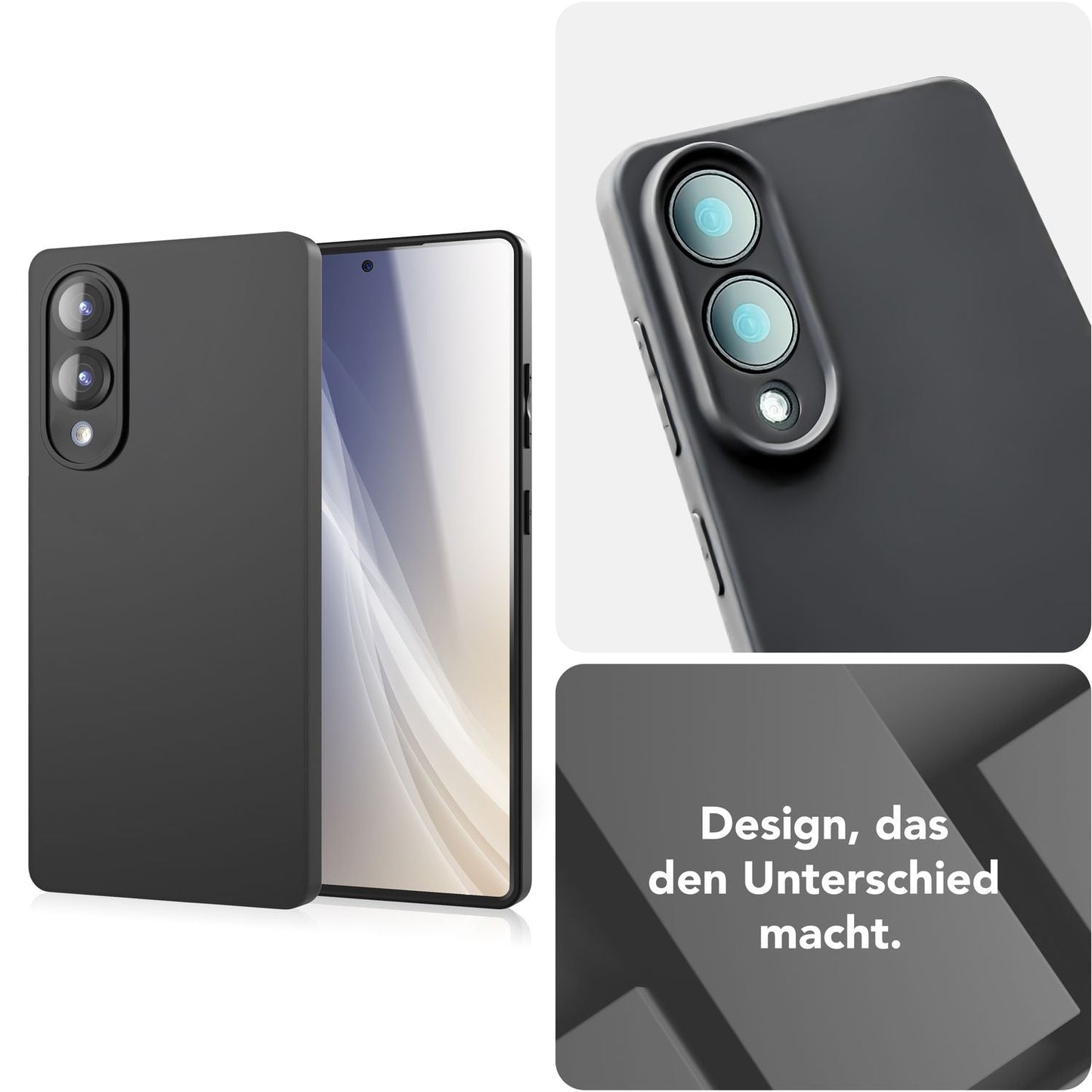 NALIA Strider hulstur fyrir Samsung Galaxy S25 Edge – Svart sílikonhulstur, þunnt og mjótt, matt áferð, innfelld hnappalok, aukin rykvörn, endingargott og sveigjanlegt