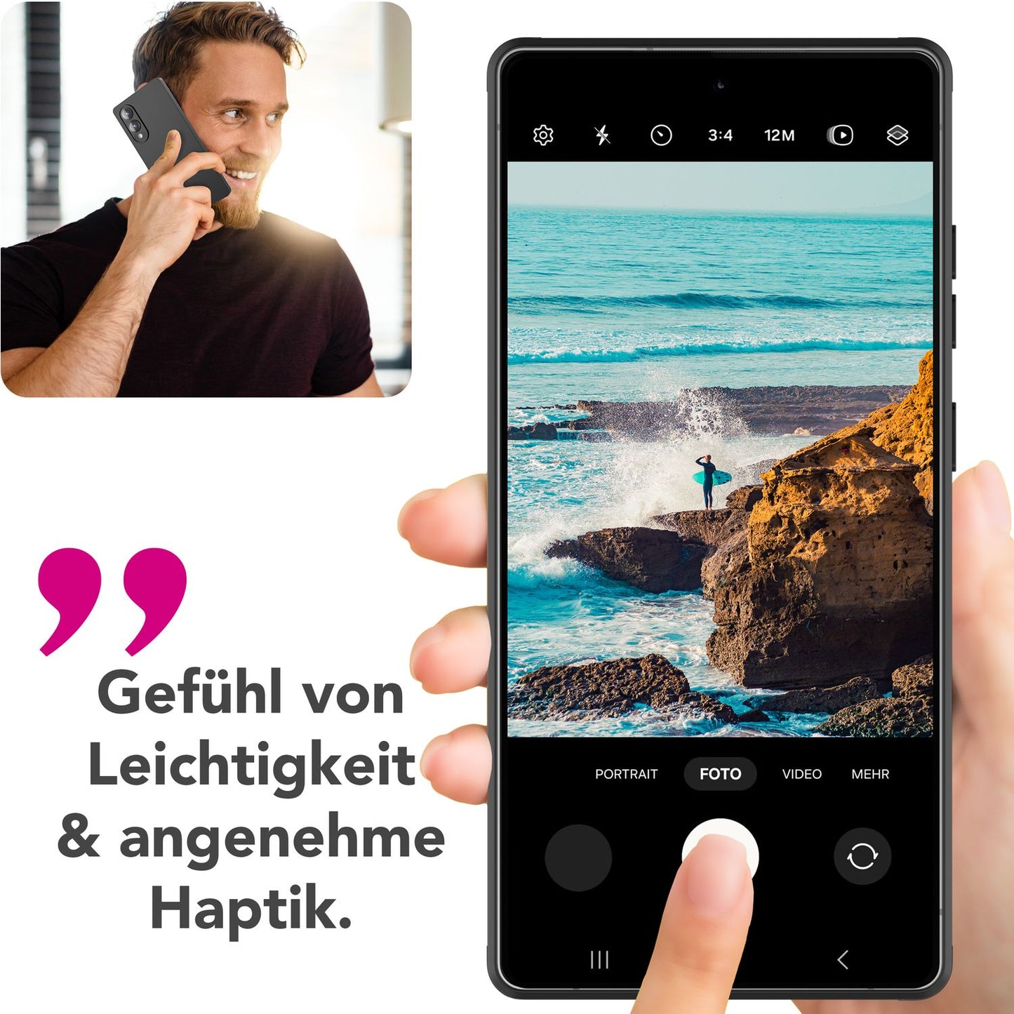 NALIA Strider hulstur fyrir Samsung Galaxy S25 Edge – Svart sílikonhulstur, þunnt og mjótt, matt áferð, innfelld hnappalok, aukin rykvörn, endingargott og sveigjanlegt