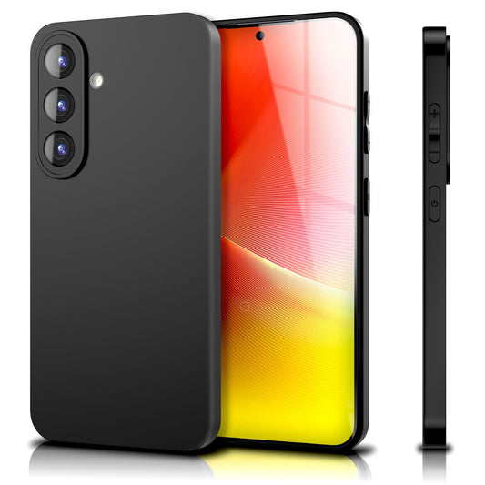 NALIA Strider hulstur fyrir Samsung Galaxy A36 – Þunnt TPU hulstur 1,28 mm, matt yfirborð gegn fingrafaravörn, rykheldir hnappar, endingargott, sveigjanlegt símahulstur í svörtu