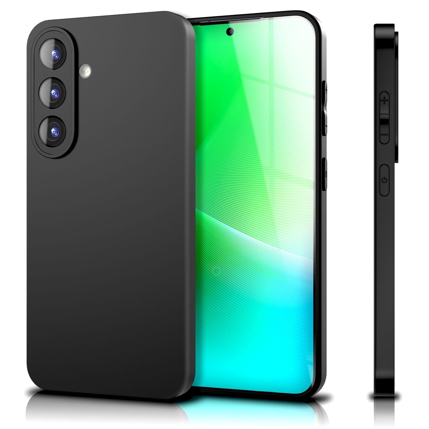 NALIA Strider Hülle für Samsung Galaxy A56 – 1,28mm Dünnes TPU Case in Schwarz, Handyhülle mit Matt-Beschichtung, Fingerabdruckarm, Staubschutz-Tasten, Alltagstaugliches Softcase