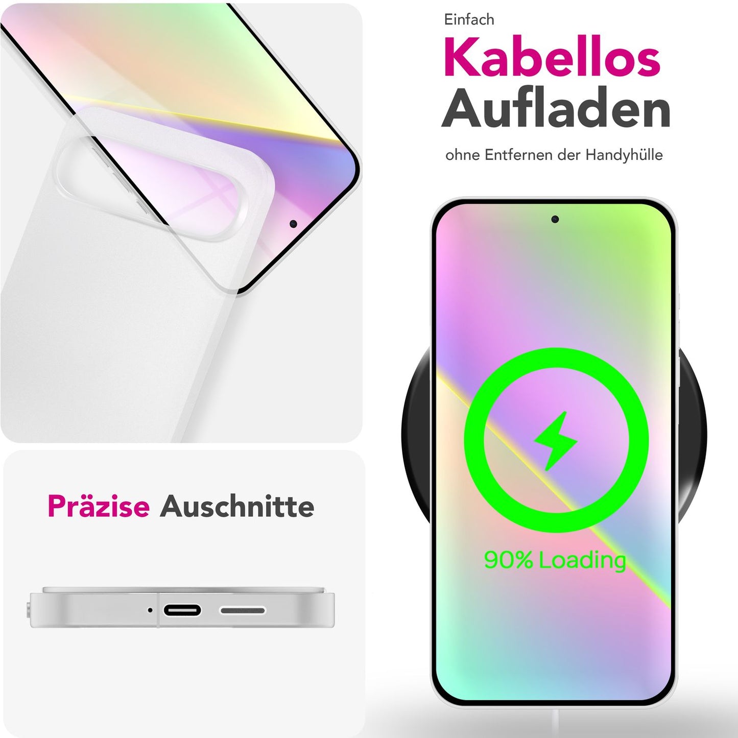 NALIA Phantom hulstur fyrir Google Pixel 9 – Mjög þunnt 0,3 mm, matt og grannt símahulstur, fingrafaravarið hulstur, afar létt og hart hulstur, lágmarksútlit.