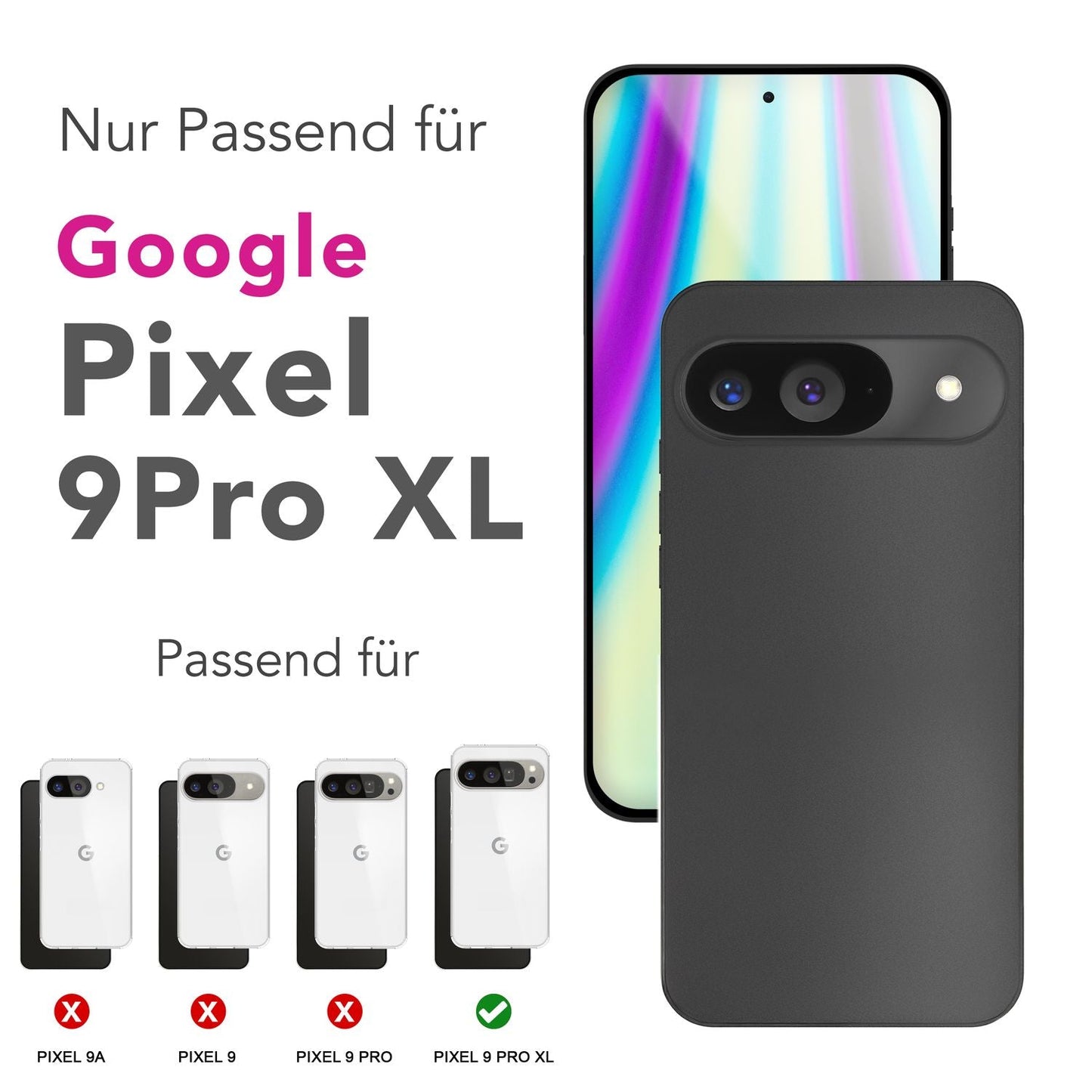 NALIA Phantom Case for Google Pixel 9 Pro XL – Extremely Thin 0.3mm Hard Case, Matte Protective Case in Sleek Design, Anti-Stain Surface, Lightweight Phone Case