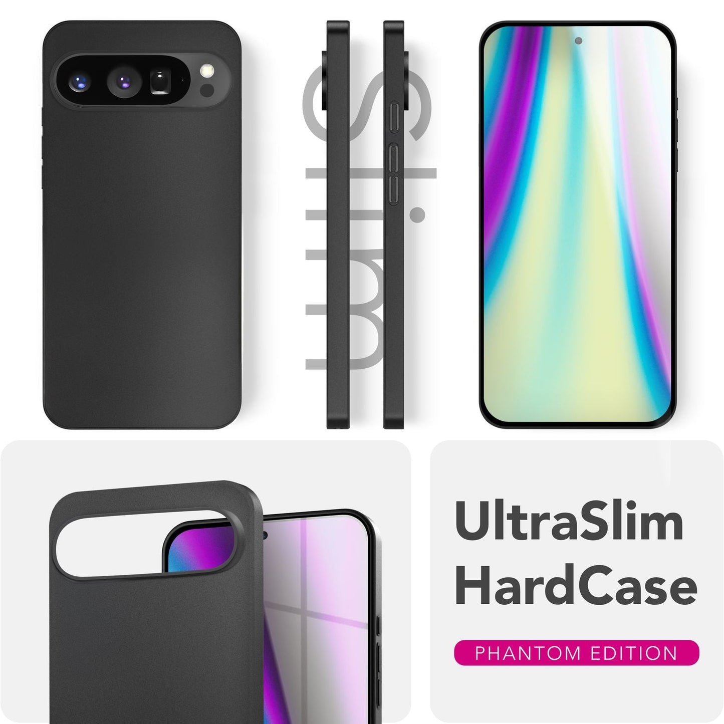 NALIA Phantom Case for Google Pixel 9 Pro XL – Extremely Thin 0.3mm Hard Case, Matte Protective Case in Sleek Design, Anti-Stain Surface, Lightweight Phone Case