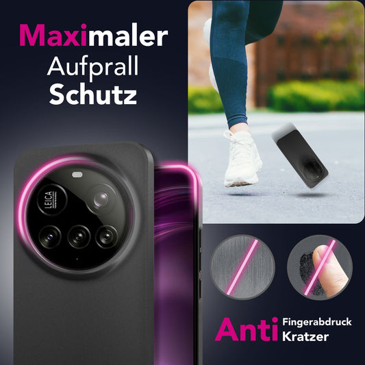 NALIA Phantom hulstur fyrir Xiaomi 15 Ultra – Mjög þunnt 0,3 mm hart hulstur, matt áferð, fingrafaravörn, létt og grannt símahulstur, lágmarkssímahulstur