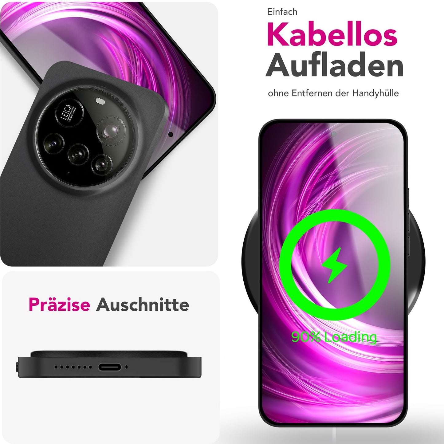 NALIA Phantom hulstur fyrir Xiaomi 15 Ultra – Mjög þunnt 0,3 mm hart hulstur, matt áferð, fingrafaravörn, létt og grannt símahulstur, lágmarkssímahulstur