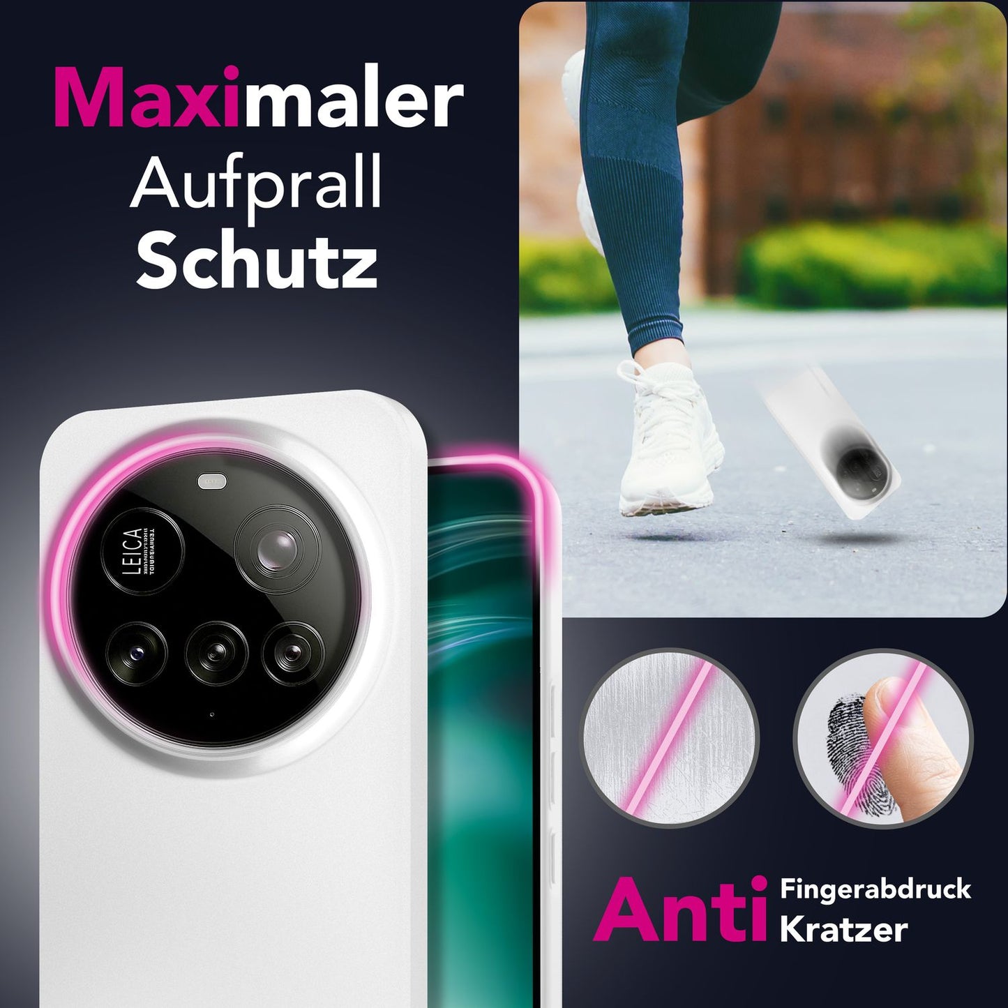 NALIA Phantom hulstur fyrir Xiaomi 15 Ultra – Mjög þunnt 0,3 mm hart hulstur, matt áferð, fingrafaravörn, létt og grannt símahulstur, lágmarkssímahulstur