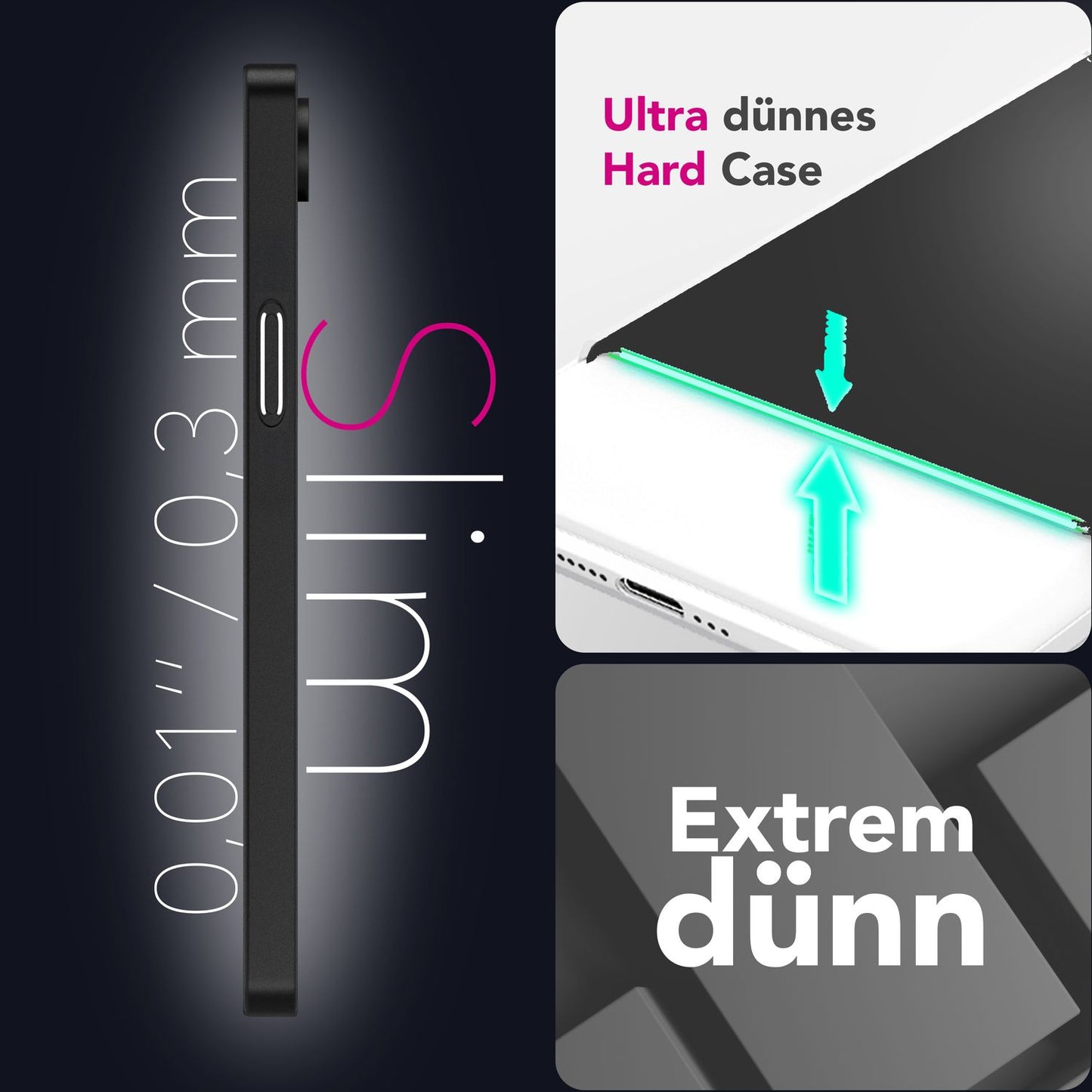 NALIA Phantom Hülle für iPhone 16e, Extrem Dünn, 0,3mm Hardcover, Mattes Design, Soft-Touch & Rutschfest, Minimalistisch & Elegant, Anti-Fingerprint Handyhülle